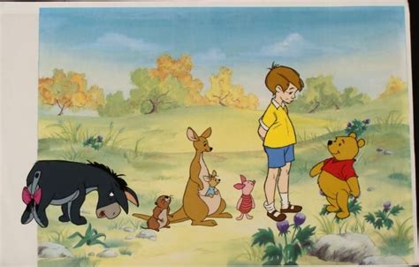 Original Winnie The Pooh Cel Background Animation Gang