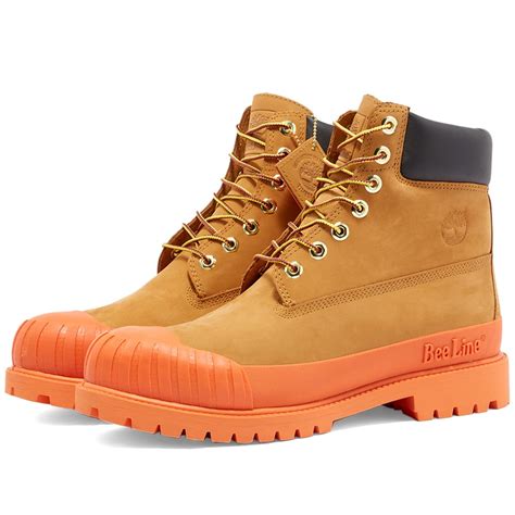 Timberland X Bee Line Premium 6 Waterproof Boot Wheat And Orange End Dk