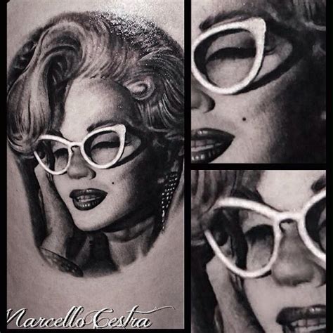 Tattoo Portrait Marilyn Monroe With Cheyenne Tattoo Machine Black