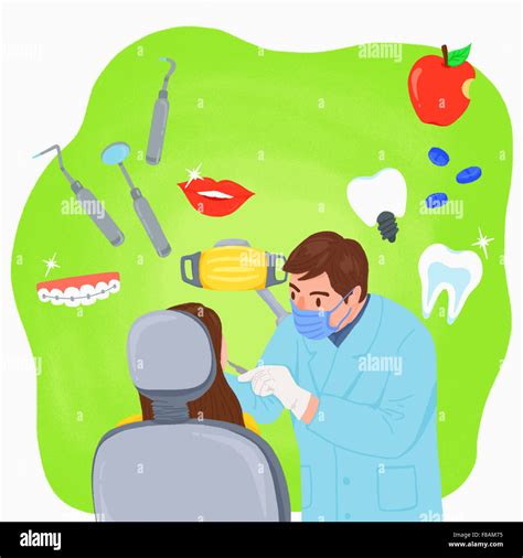 Dentist Treating A Patient Stock Photo Alamy