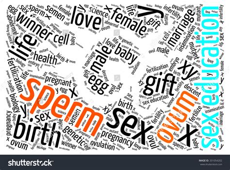 Illustration Sex Education Concept Modern Word Stock Illustration