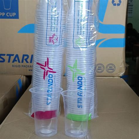 Jual Gelas Plastik Polos Starindo 14 Oz 16 Oz Tebal 5 Gram 50pcs