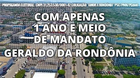 Conhe A Um Pouco Do Trabalho Do Deputado Geraldo Da Rond Nia Youtube