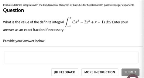 Evaluate Definite Integrals Wlth The Fundamental Theorem Of Calculus