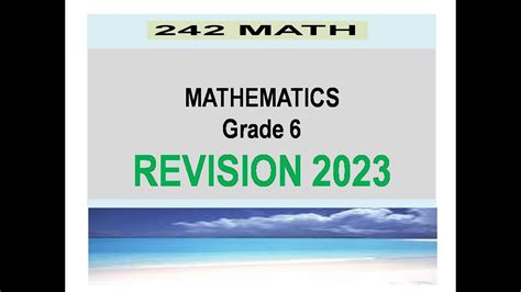 Grade 6 Math Revision 2023 YouTube