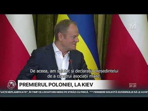 Aflat N Vizit La Kiev Premierul Polonez Donald Tusk Youtube