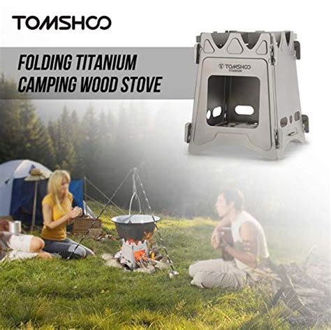 Tomshoo Titanium Camping Stove Camp Wood Stove Portable Foldable