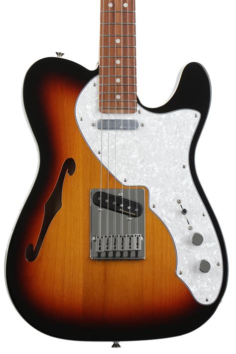 Fender Deluxe Telecaster Thinline 3 Color Sunburst With Pau Ferro Fingerboard Sweetwater