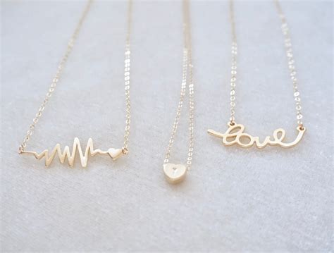 Gold Heartbeat Necklace Heart Beat Pendant Necklace Jewelry - Etsy