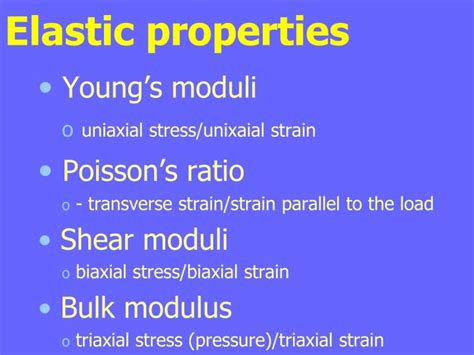 Ppt Elastic Properties Powerpoint Presentation Id