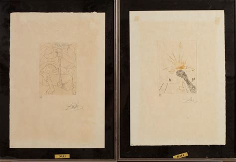 Bid Now Salvador Dali 1904 1989 Two Etchings Invalid Date Ist