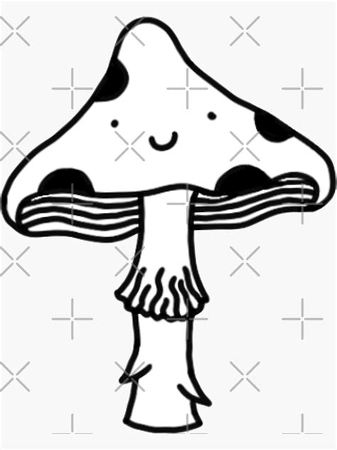 Shroomie Sticker For Sale By Clumsy Doodles Redbubble