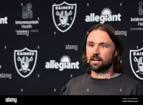 Las Vegas Raiders Quarterback Gardner Minshew Ii Speaks During An Nfl