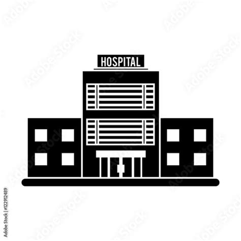 Hospital Building Icon Medical And Health Care Theme Isolated And