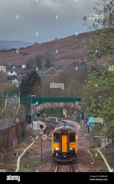 Transport For Wales Class Sprinter Train Departing The Passing Loop