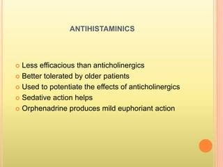 Central Anticholinergics In The Treatment Of Parkinson S Disease PPT