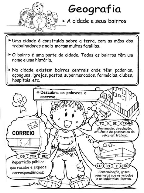 Atividades Sobre Bairro Para Ano Geografia