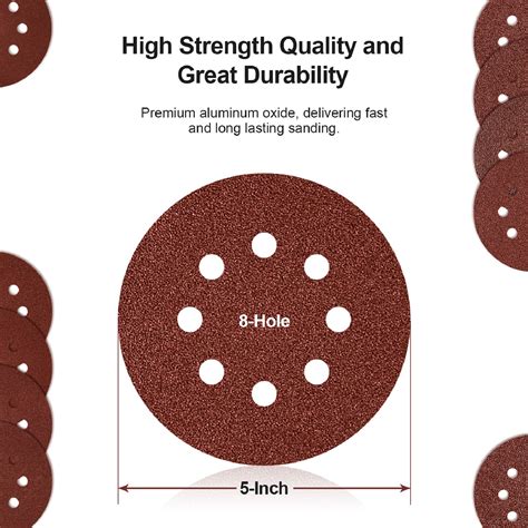 Pcs Sanding Discs Sandpaper Juemel Hole Hook And Loop Sanding Disc