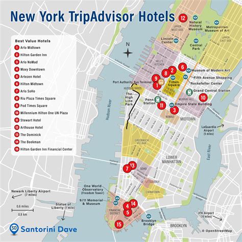 Map Of New York City Hotels Times Square Darsie Francesca