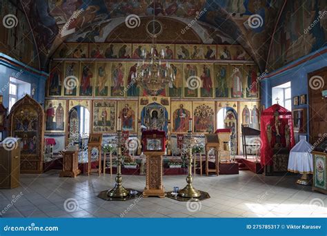 Altar Da Antiga Igreja De Michael O Arcanjo Volkhov Fotografia