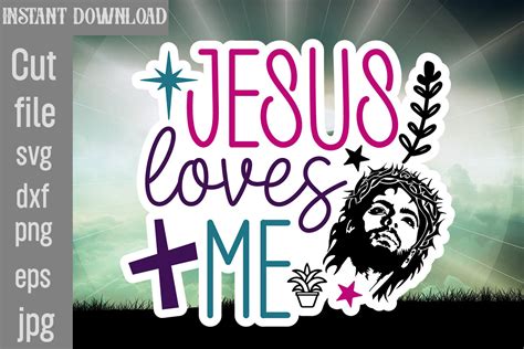 Jesus Loves Me Svg Cut File Graphic By Simacrafts · Creative Fabrica