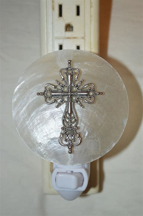 Religious Spiritual Metal Cross Night Light Nightlight Etsy