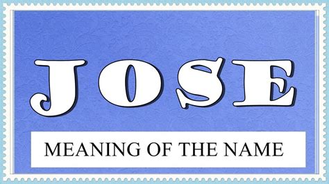 MEANING OF THE NAME JOSE WITH FUN FACTS AND HOROSCOPE - YouTube