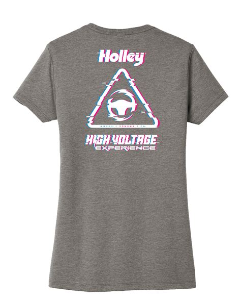 Holley 10389-SMHOL 2022 HHVE Ladies Logo Tee - Gray