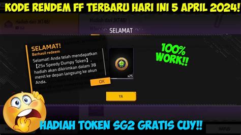 Kode Rendem Free Fire Terbaru Hari Ini Maret Hadiah Token Sg