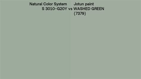 Natural Color System S G Y Vs Jotun Paint Washed Green