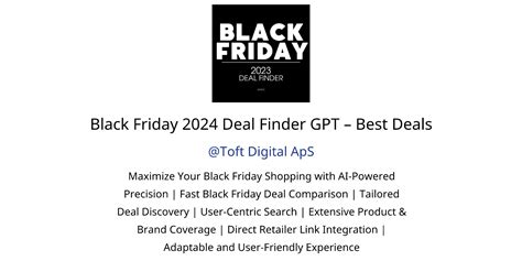 Black Friday 2024 Deal Finder Gpt Best Deals Gpts Features And