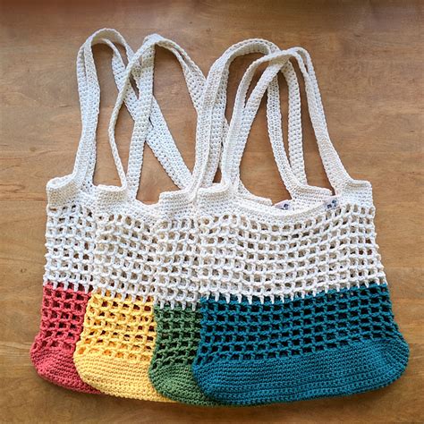 Ravelry Color Block Market Bag Pattern By Jenn Palmer