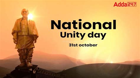 Rashtriya Ekta Diwas Or National Unity Day All You Need To Know