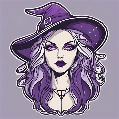 Beautiful Purple Witch 2 Sticker by Puppy's Aesthetics on Dribbble