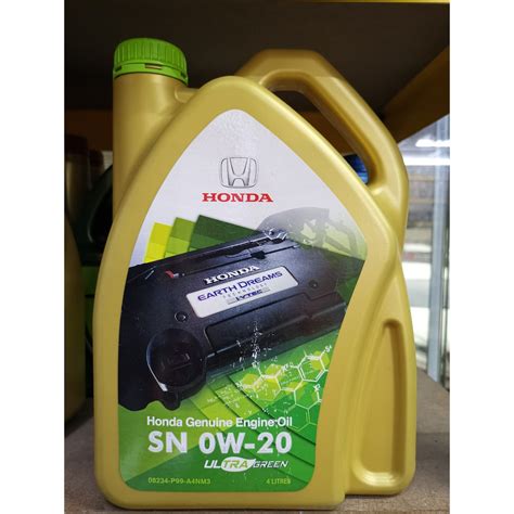 Honda Genuine Fully Synthetic Ultra Green SN 0W 20 Engine Oil Shopee