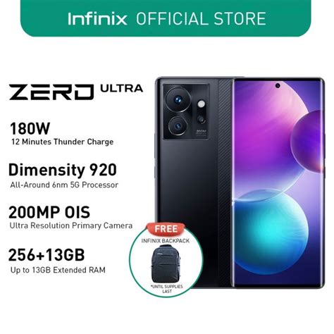 Infinix Zero Ultra 8gb 256gb Dimensity 920 200mp Ultra Camera 1 Year