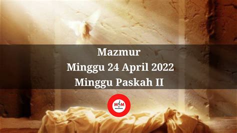 Mazmur Tanggapan Minggu Paskah Ii Minggu April Tahun C