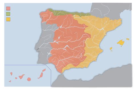 La Vertiente Atl Ntica Las Vertientes Y Cuencas Principales De Espa A