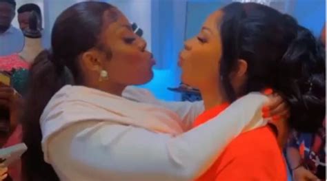 Nana Aba Anamoah And Serwaa Amihere Share Kisses At The Launch Of Her