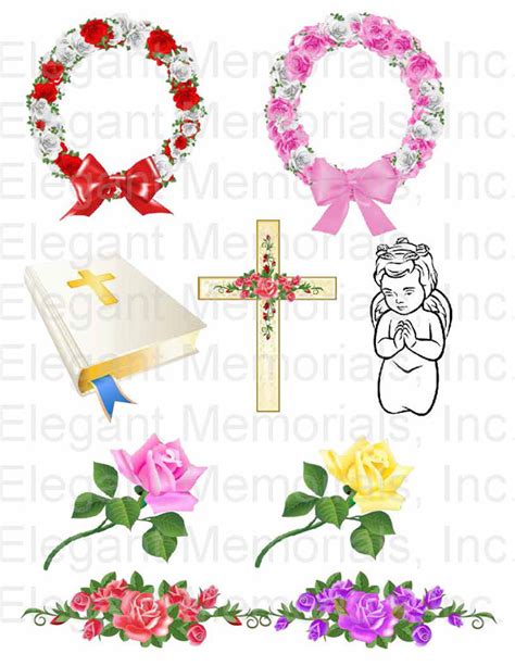 Funeral Program And Memorial Clipart Vol 2 Elegant Memorials