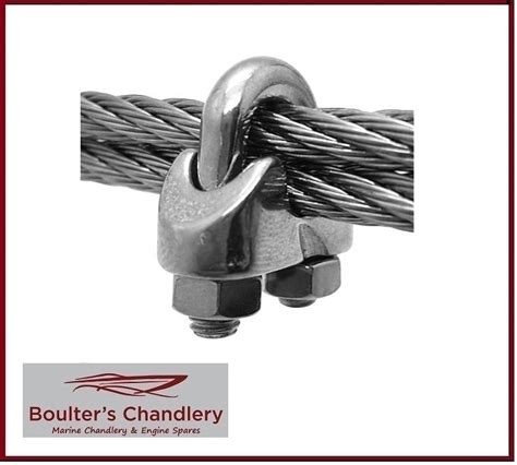 Stainless Steel Wire Rope Clip Mm Boulters Chandlery