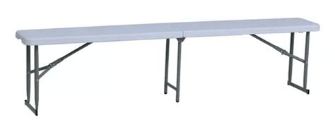 Banco Plegable Jardin Pro 180 Cm Blanco Exterior Acero C