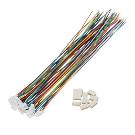 Excellway 20pcs Mini Micro Jst 10mm Sh 6 Pin Connector Plug With Wire Electronic Pro