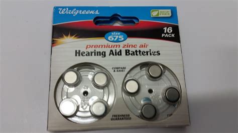 QTY 16 New Walgreens Hearing Aid Batteries Zero Mercury 675 EBay