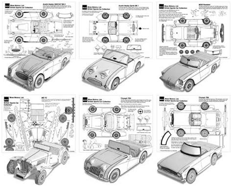 Classic Car Paper Model Printable