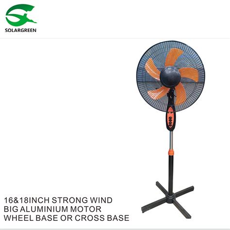 Pedestal Fan Rechargeable Solar Panel 16inch 18iinch Stand Fan Charging