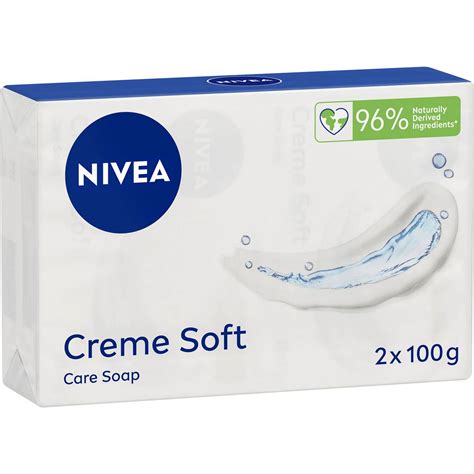 Nivea Crème Soft Care Body Soap Twin Pack 100g X 2 Pack Woolworths