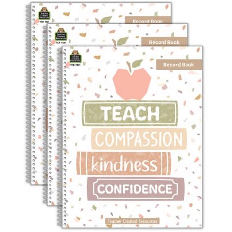 Teacher Created Resources Terrazzo Tones Record Book Pack Of 3 Pack