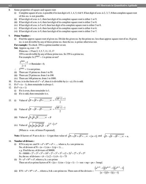 Solution Quantitative Aptitude Maths Formulas Quick Revision Studypool