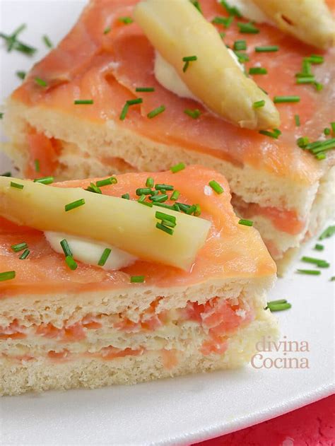 Pastel de Espárragos y salmón Receta de DIVINA COCINA